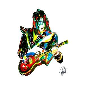 Ace Frehley Kiss New York Groove Guitar Rock Music Print Poster Wall Art 11x17
